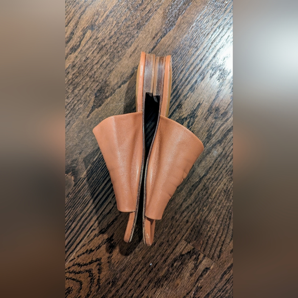 Robert Clergerie Itou Soft Sandals Leather Slides Brown Women's 37.5 $415 - Picture 8 of 10